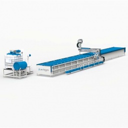 SPL-11.2C.PUR with roller conveyor. Clean room panels production line 